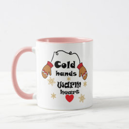 Winter kalte Hände Warmes Herz, Weihnachtsgeschenk Tasse