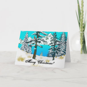 Winter Kardinal Feiertagskarte