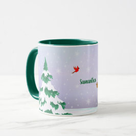 Winter Kardinals Weihnachtsgrüße Tasse