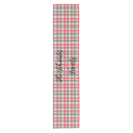 Winter Kariert Tartan Weihnachtsfeiertag Rot, Grün Kurzer Tischläufer