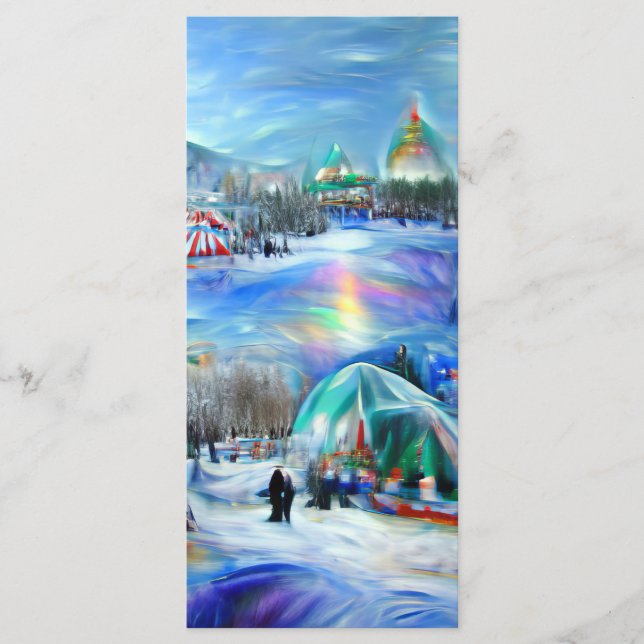 Winter-Karneval-Lesezeichen Menükarte (Vorderseite)