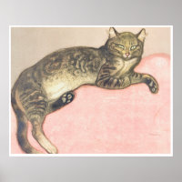 Winter: Katze am Kissen von Theophile Steinlen
