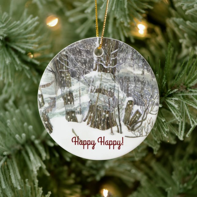 Winter Keramik Ornament (Baum)