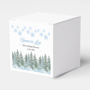 Winter-Kiefer-Schnee in Liebe Schneeflocken Brautp Geschenkschachtel