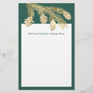 Winter-Kiefern-Weihnachten Briefpapier