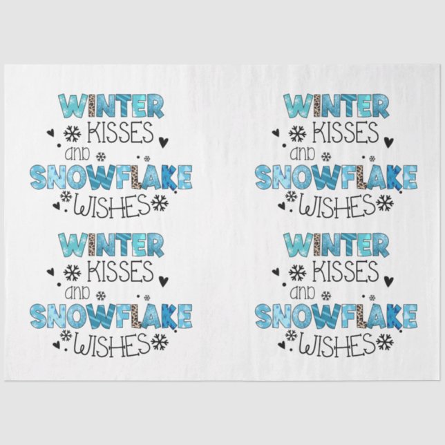 Winter Kisses individualisieren Seidenpapier (Vorderseite)