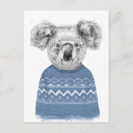 Winter koala postkarte