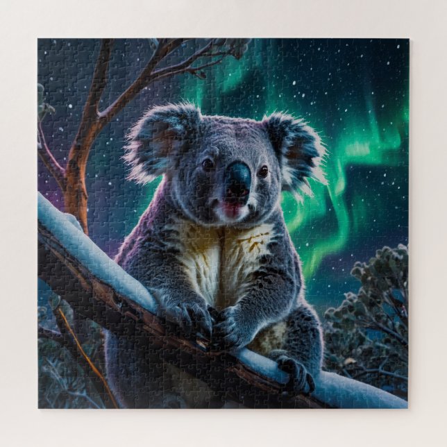 Winter Koala und Südlichter (Horizontal)