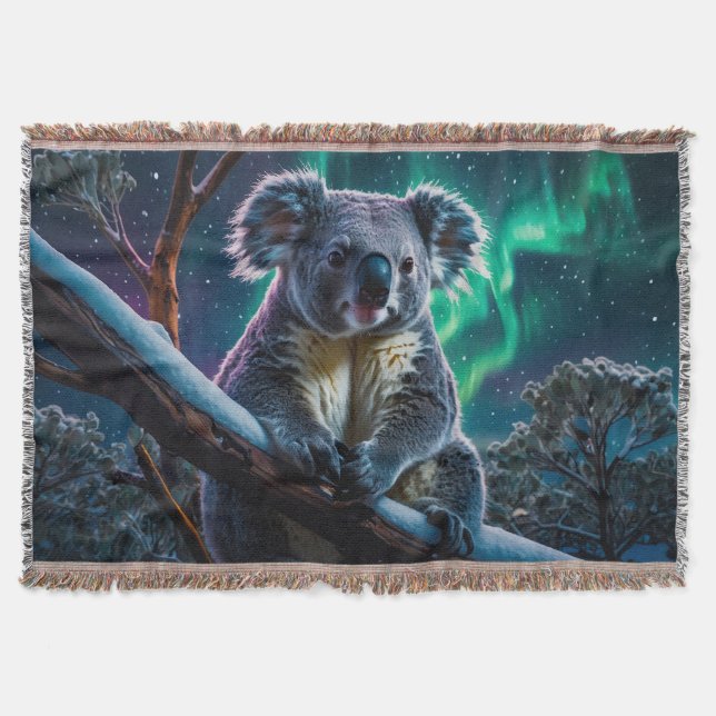 Winter Koala und Südlichter Decke (Vorderseite)