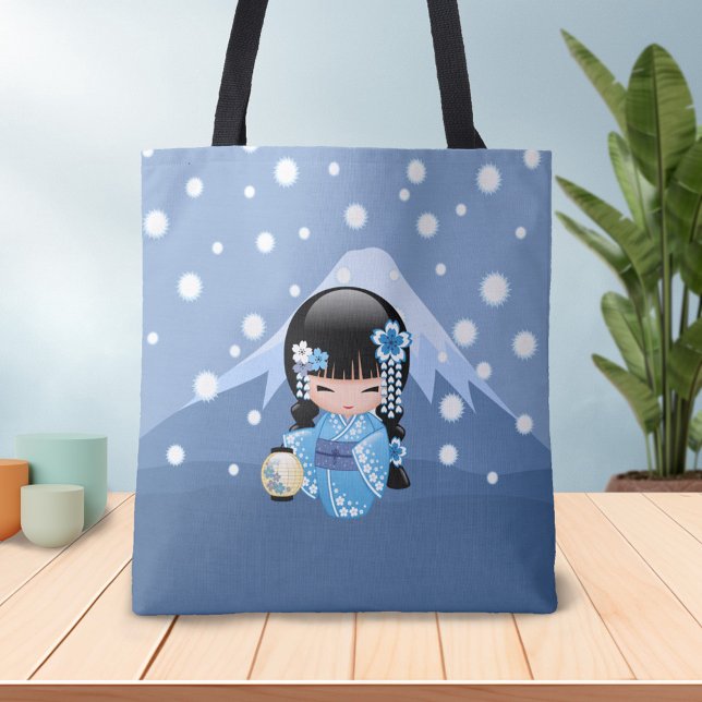Winter Kokeshi Doll - Blue Mountain Geisha Girl Tasche (Von Creator hochgeladen)