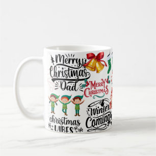 Winter kommt frohe Weihnachts Stimmung Kaffeetasse