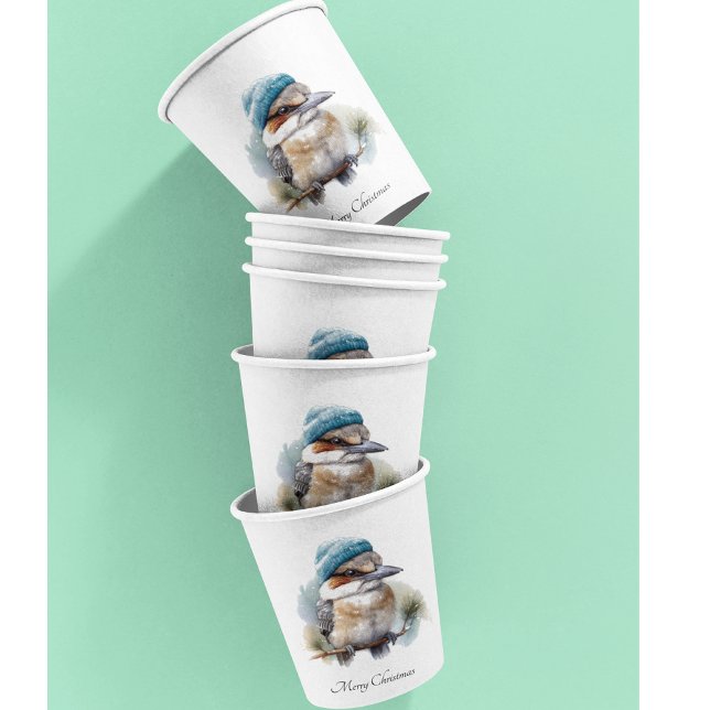 Winter Kookaburra Wishes, custom Pappbecher (Von Creator hochgeladen)