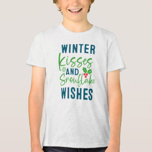 Winter Küsse und Schneeflocken-Wünsche-51963 T-Shi Tri-Blend Shirt