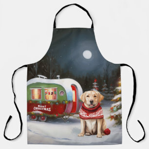 Winter Labrador Caravan Weihnachtsabenteuer Schürze