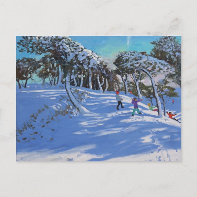 Winter Ladmanlow Derbyshire 2013 Postkarte (Vorderseite)