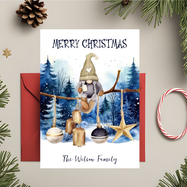 Winter Lady Gnome Blue Forest Frohe Weihnachten (Von Creator hochgeladen)