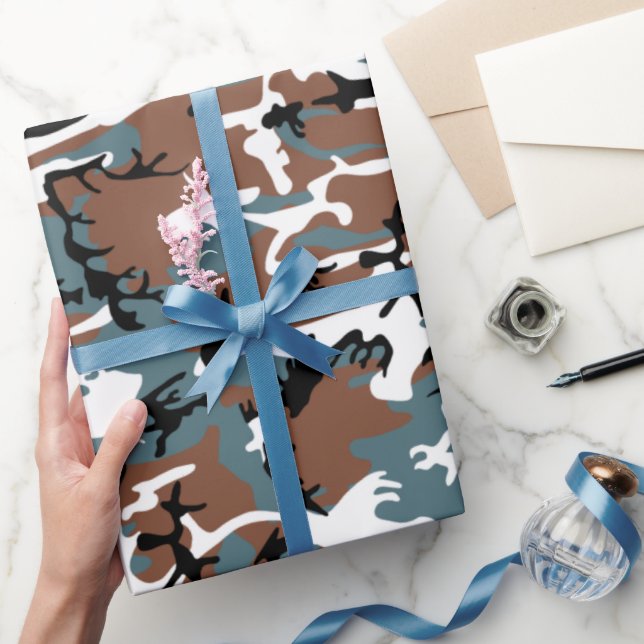 Winter Lake Camouflage Geschenkpapier (Schenken)