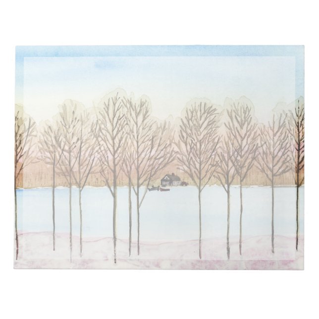 Winter Lake Getaway Notizblock (Vorderseite)