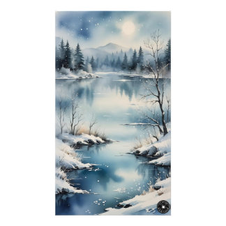 Winter Lake Print Fotodruck