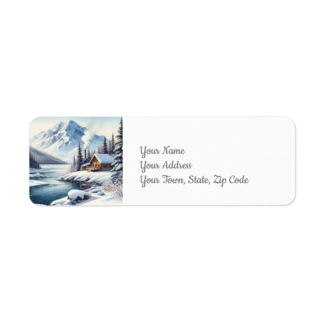 Winter Lake Return Address Label (Vorne)