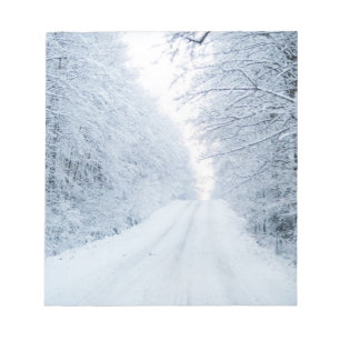 Winter-Land-Straßen-Szene Notizblock