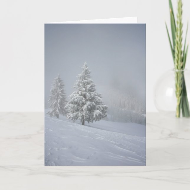 Winter-Landschaft Feiertagskarte (Vorderseite)