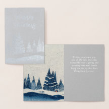 Winter Landschaft Forest Navy Blau Zeichnend