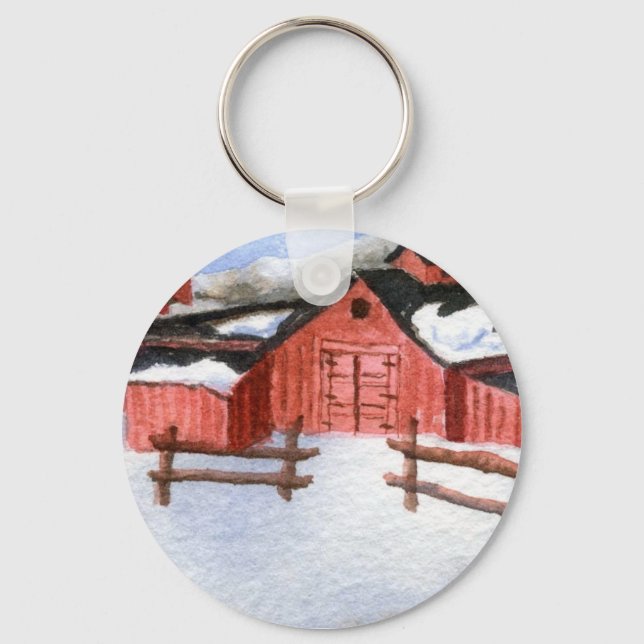 Winter Landschaft Schlüsselanhänger (Vorderseite)