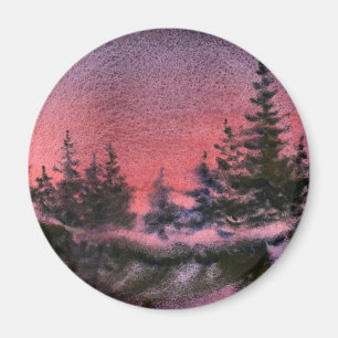 Winter Landschaftsmagnet Magnet