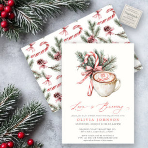 Winter Liebe braut Red Bow Brautparty Einladung