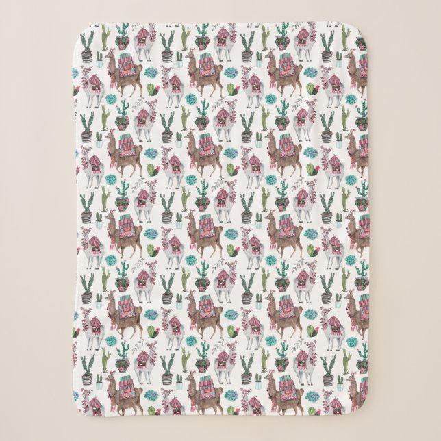 Winter Llamas Animals | Sherpa Blanket Sherpadecke (Vorderseite)