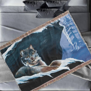 Winter Lynx Mountain Decke