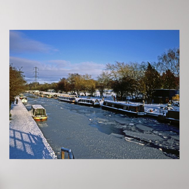 Winter Macclesfield Canal Cheshire England Poster (Vorne)