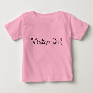 Winter-Mädchen-Typografie-Tutu-Baby-Body Baby T-shirt