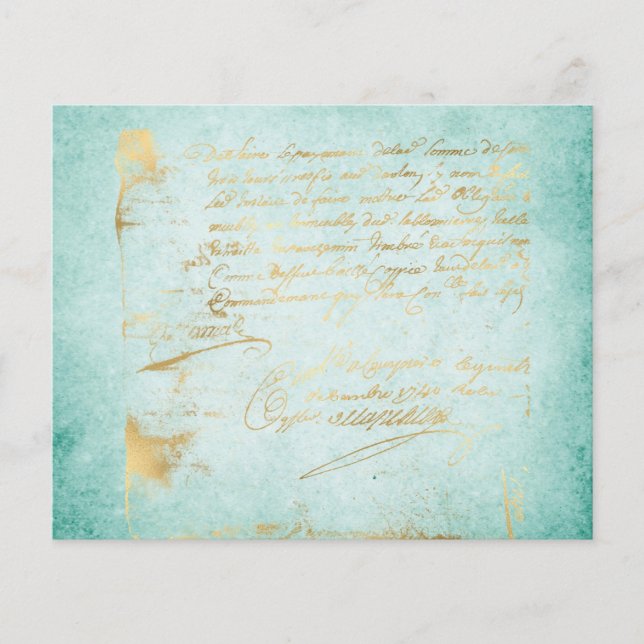 Winter Magic Aqua Watercolor Scrapbook Paper (Vorderseite)