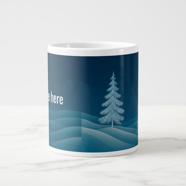 Winter Magic Tasse - Personalisiertes Schneebaumde (Vorderseite)