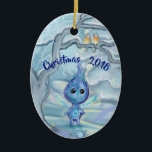 Winter-Magie Keramik Ornament<br><div class="desc">Saisonphantasiekunst,  zum einer wunderlichen Touch irgendeinem Dekor hinzuzufügen! Kunst Copyright zu Erin Fassbinder</div>