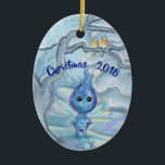 Winter-Magie Keramik Ornament<br><div class="desc">Saisonphantasiekunst,  zum einer wunderlichen Touch irgendeinem Dekor hinzuzufügen! Kunst Copyright zu Erin Fassbinder</div>