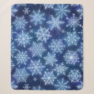 Winter-Magie-Schneeflocken Tiefblauer Himmel Sherpadecke