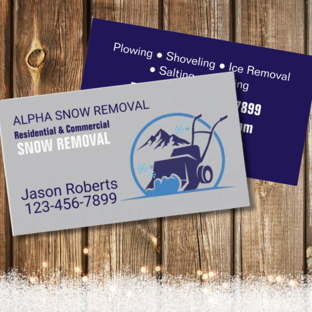 Winter Maintenance Services Snow Removal  Visitenkarte (Winter Maintenance Services Snow Removal Business Card)