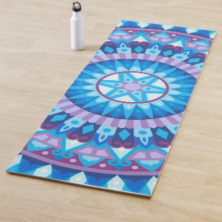 Winter-Mandala Blaue Schneeflocke Ruhige Fitness Yogamatte