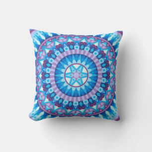 Winter-Mandala Blaues Schneeflocken-Muster Cozy Ho Kissen
