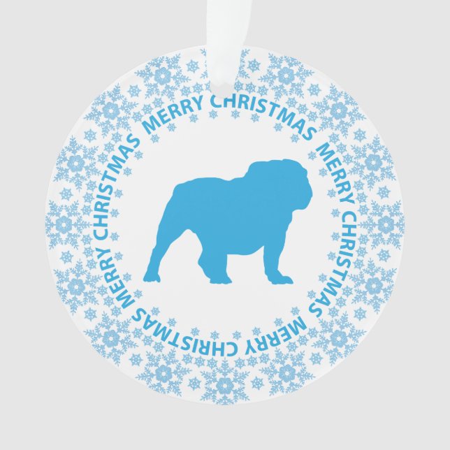 Winter-Märchenland-blaue u. weiße Ornament (Vorderseite)