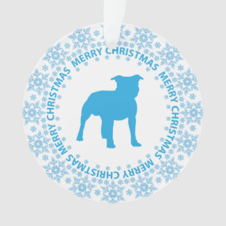 Winter-Märchenland-blaue u. weiße Ornament