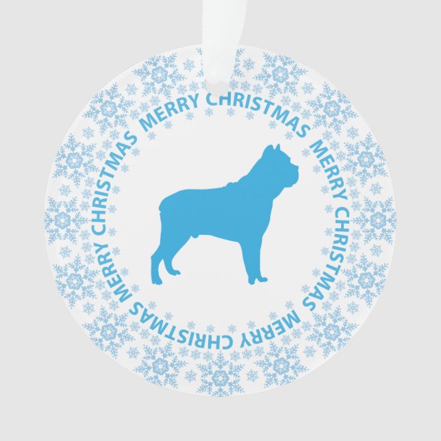 Winter-Märchenland-blaue u. weiße Ornament (Vorderseite)