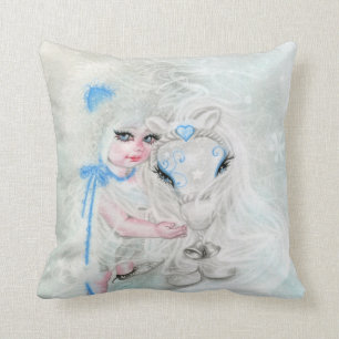Winter-Märchenland Chibi Mädchen-Pony-Kissen Kissen