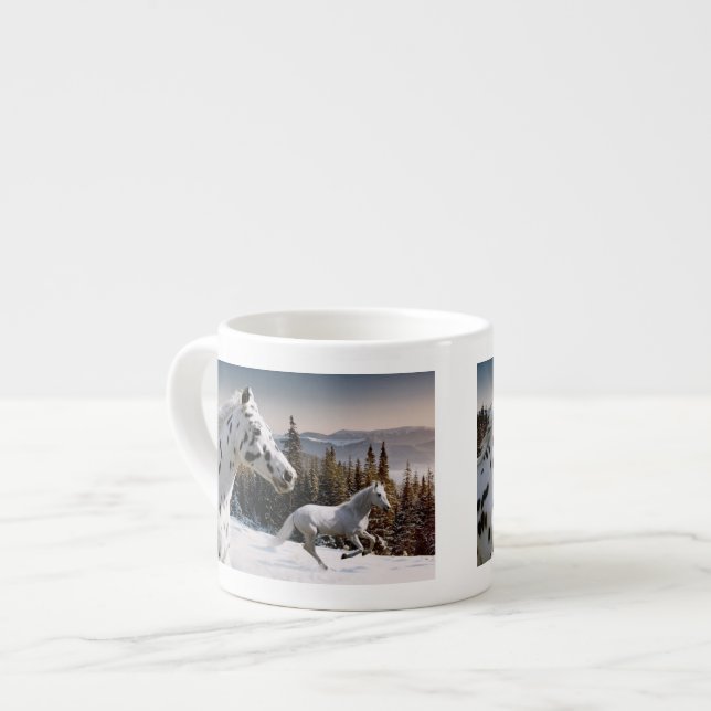 Winter-Märchenland Espressotasse (Vorderseite Links)