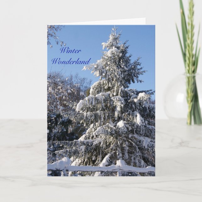 Winter-Märchenland Feiertagskarte (Vorderseite)