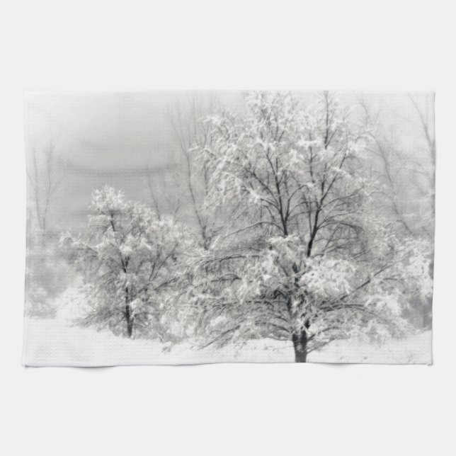 Winter-Märchenland Geschirrtuch (Horizontal)