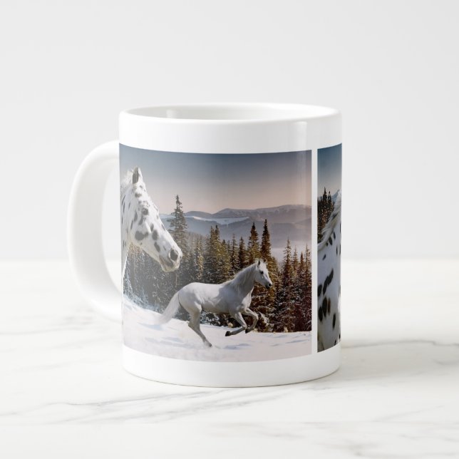 Winter-Märchenland Jumbo-Tasse (Vorderseite Links)